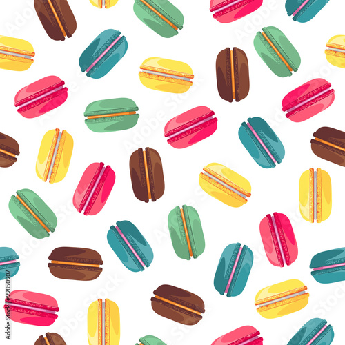 Seamless pattern with tasty donuts
