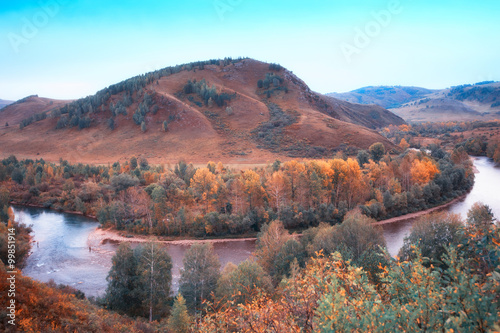 Autumn river photo
