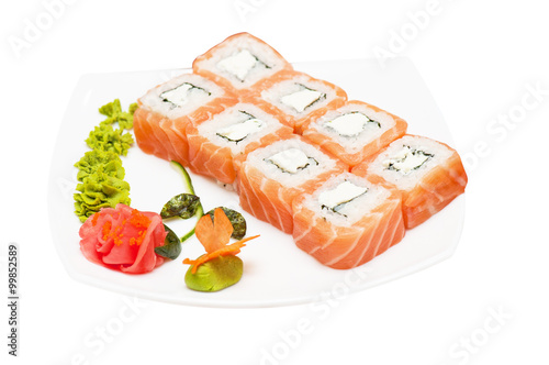 Roll with cream cheese and ...