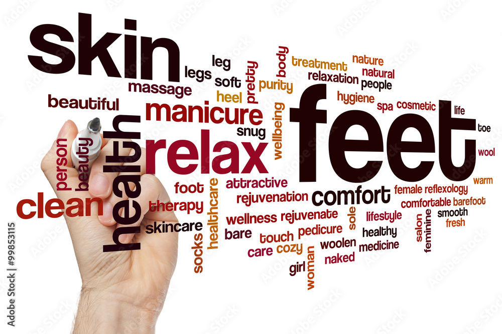Feet word cloud concept