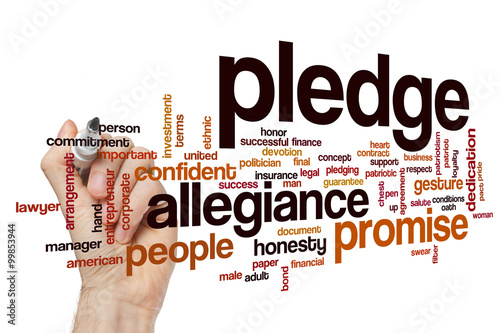 Pledge word cloud concept