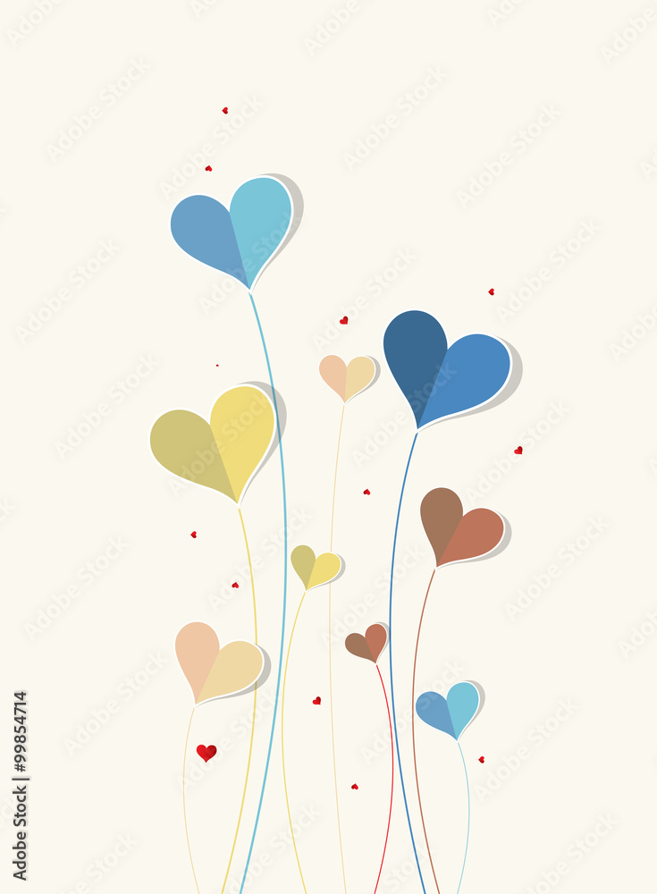 valentines happy day winter background. card vector illustration