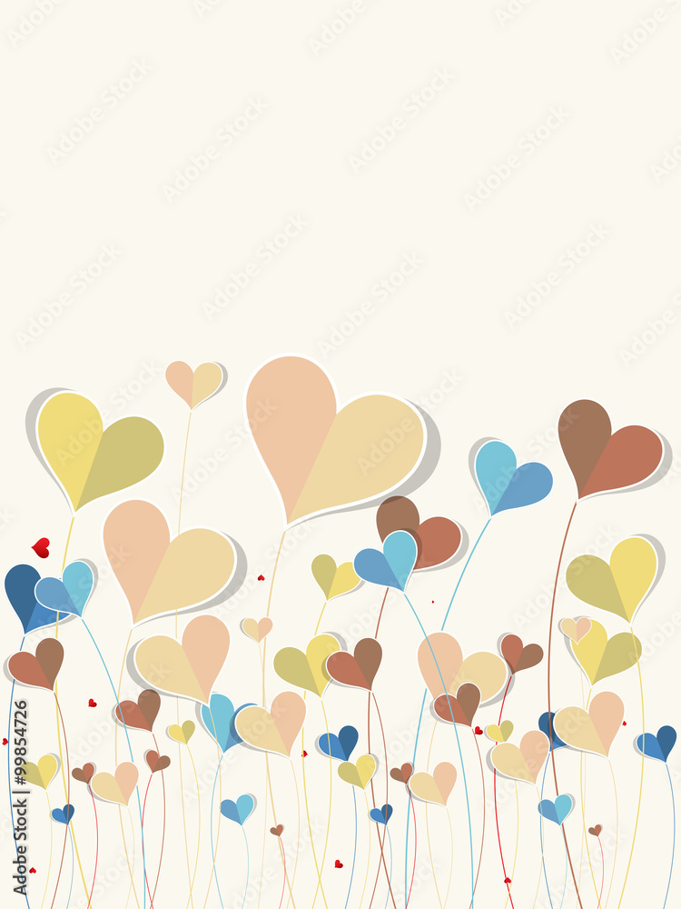 valentines happy day winter background. card vector illustration