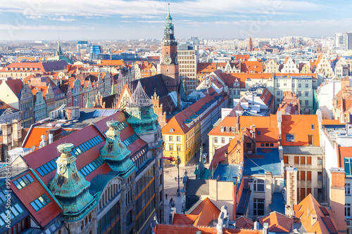 Wroclaw. View of the city from above.