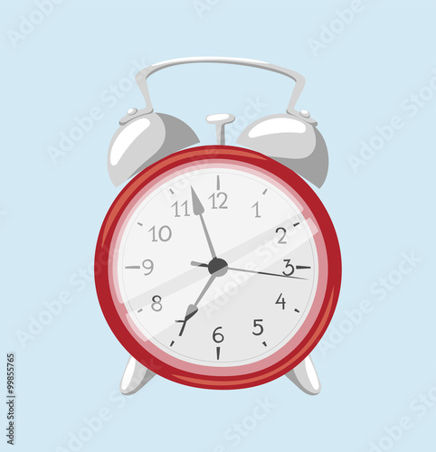 Clock watch alarm vector icon illustration