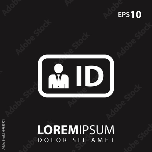 ID card icon for web and mobile