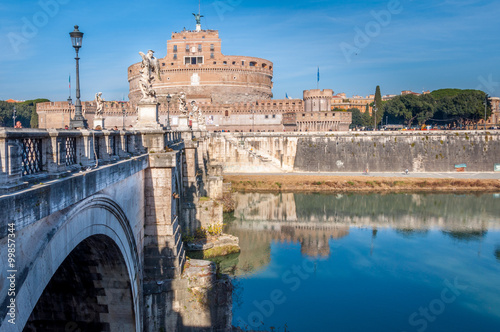 Canvas Print Château Saint Ange à Rome