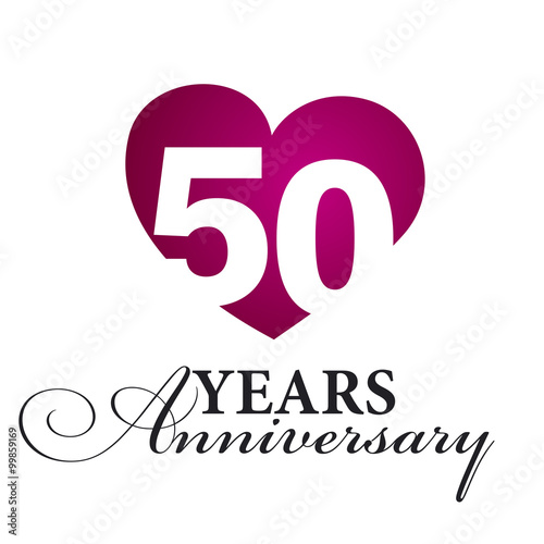 50 years anniversary white background