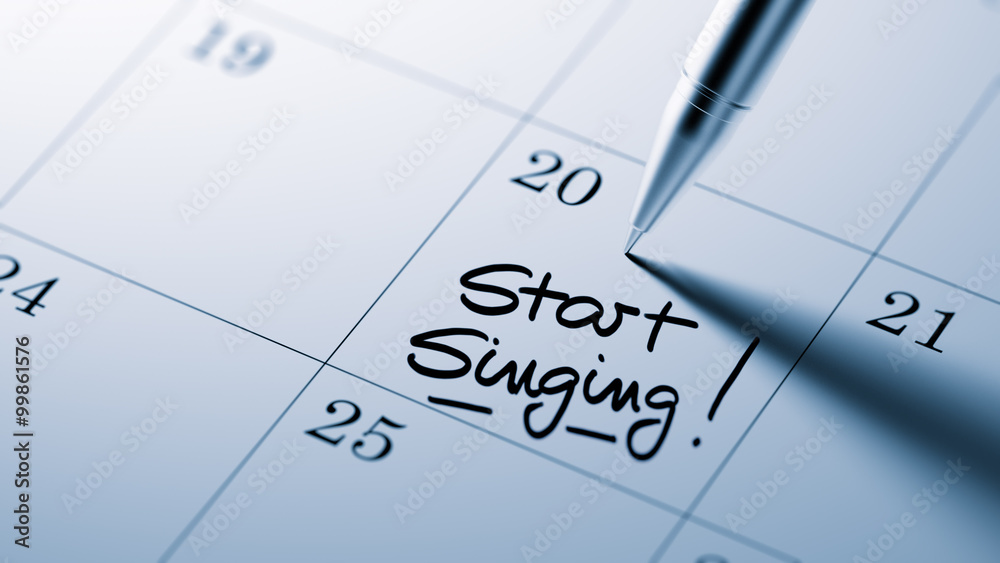 Closeup of a personal agenda setting an important date written w Closeup of a personal agenda setting an important date written w