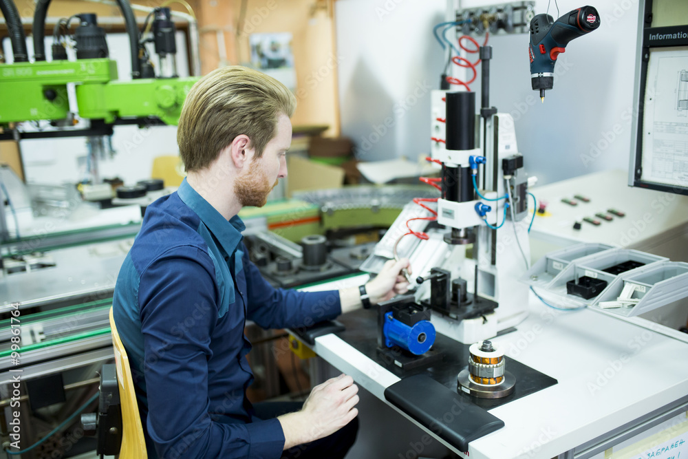 Fototapeta premium Engineer in the factory