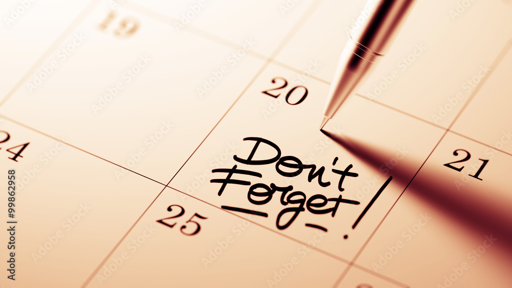 Closeup of a personal agenda setting an important date written w Closeup of a personal agenda setting an important date written w