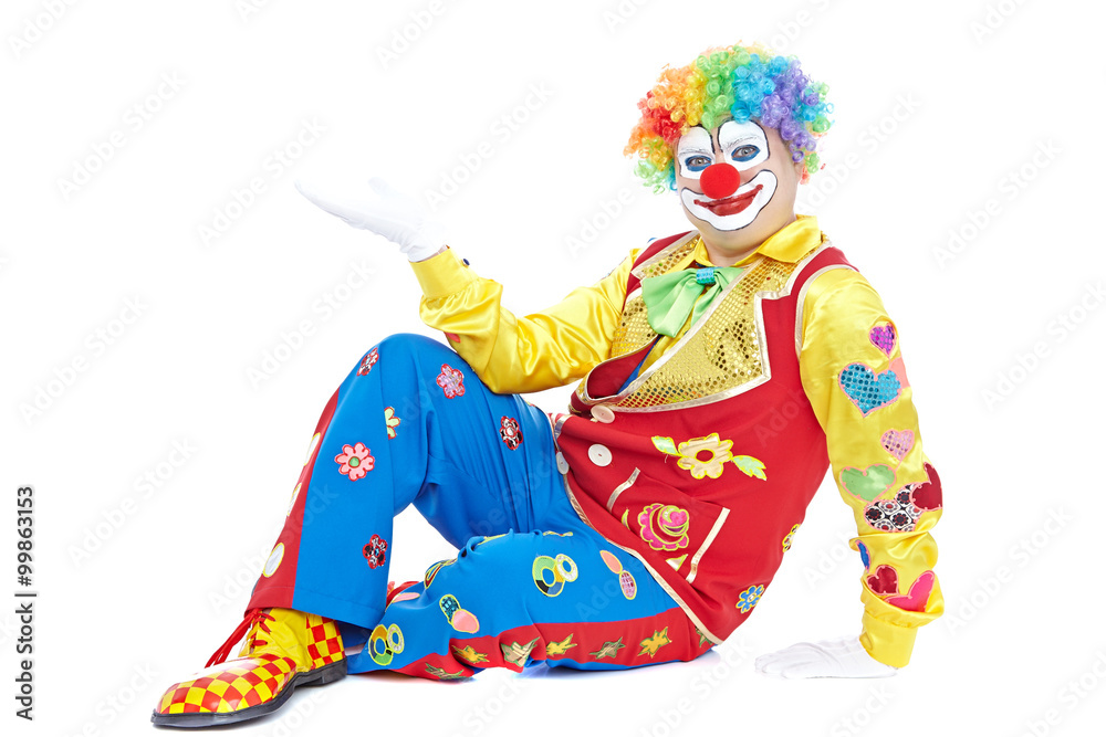 Portrait of a clown isolated on white background Portrait of a clown isolated on white background