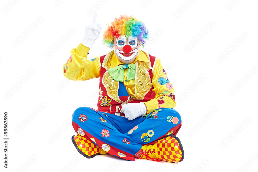 Portrait of a clown isolated on white background Portrait of a clown isolated on white background
