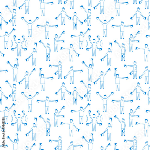 Semaphore alphabet, seamless pattern