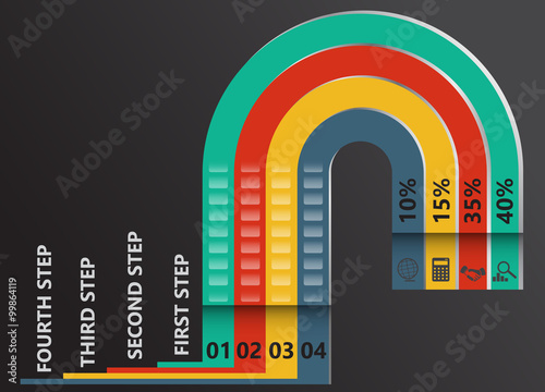 Modern infographic timeline report