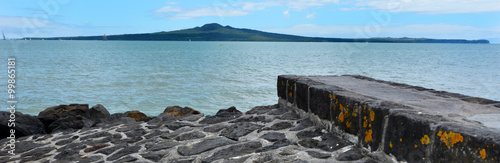 Landscape of Rangitoto Island Auckland New Zealand photo