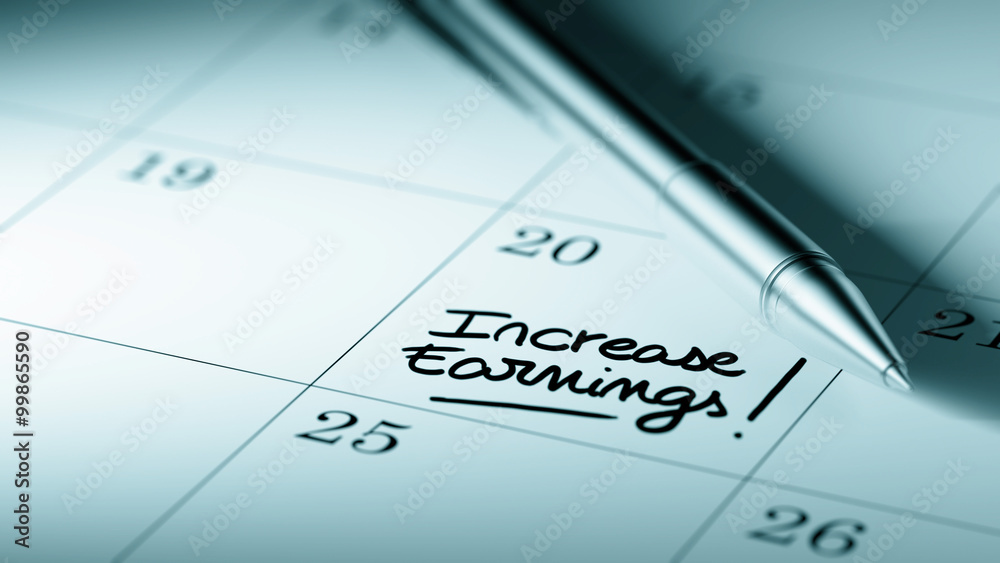 Closeup of a personal agenda setting an important date written w Closeup of a personal agenda setting an important date written w