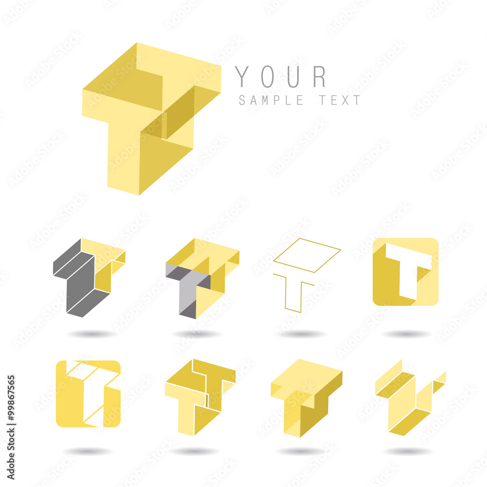 Obraz premium letter T icon