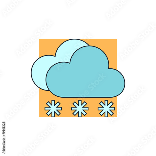 snow cloud meteo icon