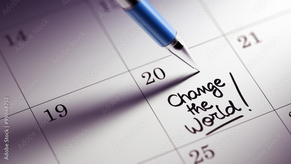 Closeup of a personal agenda setting an important date written w Closeup of a personal agenda setting an important date written w