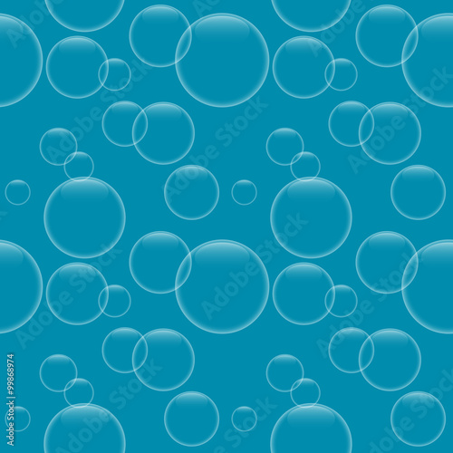 Seamless pattern with transparent soap bubbles, vector eps10