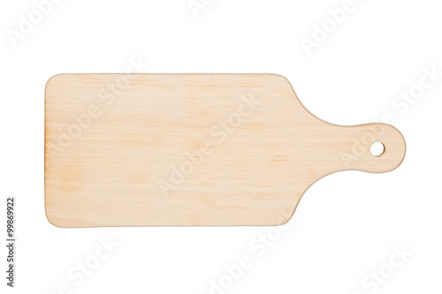 Small cutting board isolated on white background