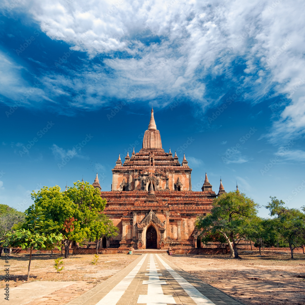 Buddhist temple architecture in Bagan Myanmar