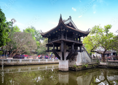 Hanoi, Vietnam - One Pillar Pagoda. Famous Buddhist temple and popular tourist attraction