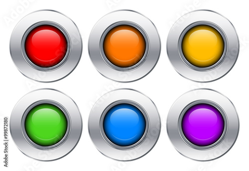 Free Download Round button. Vector sticker - GFXLoad