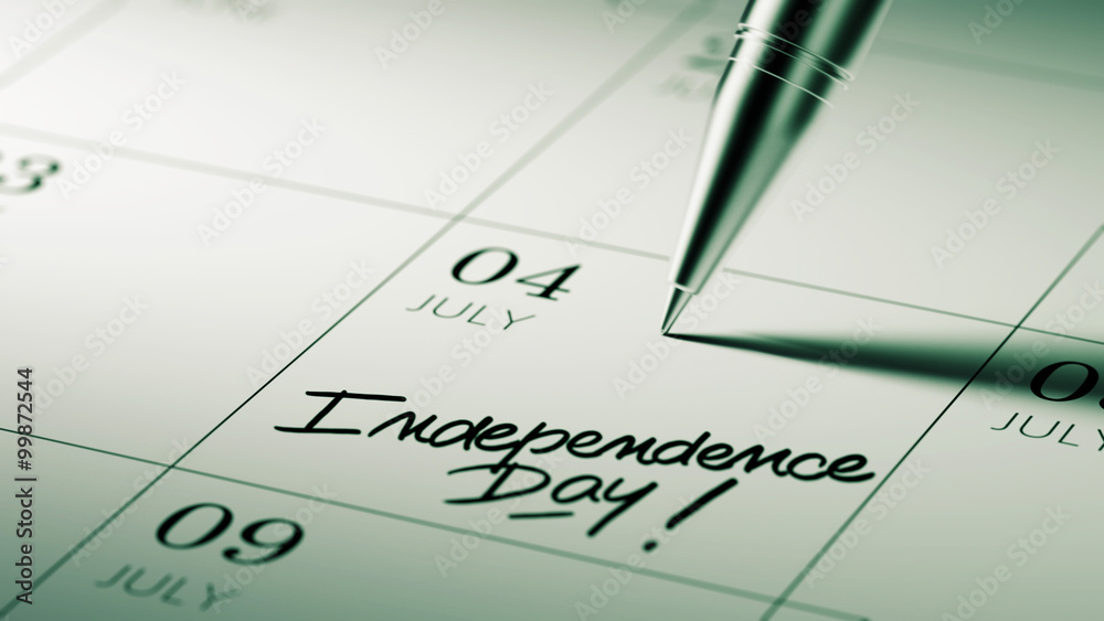 Closeup of a personal agenda setting an important date written w Closeup of a personal agenda setting an important date written w