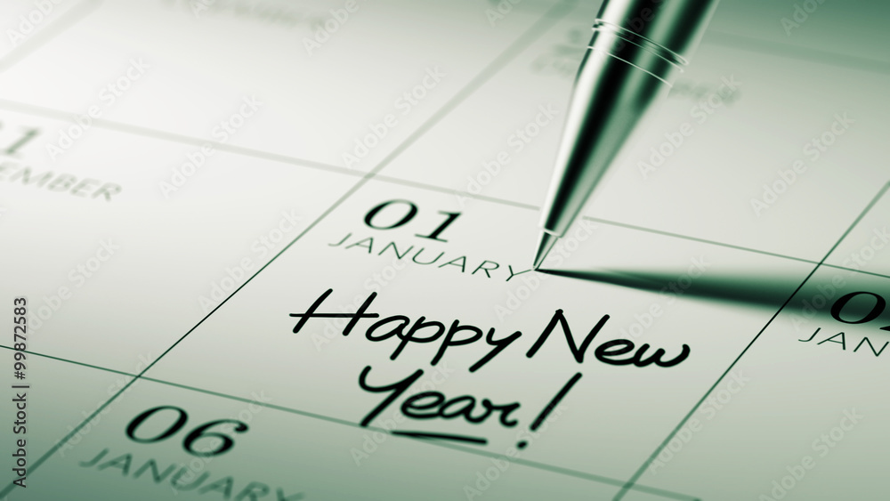 Closeup of a personal agenda setting an important date written w Closeup of a personal agenda setting an important date written w