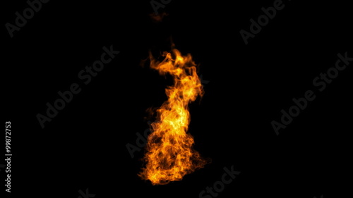 Realistic Fire with alpha, Full HD. Fire Animation