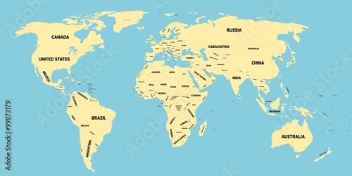 Fototapeta Naklejka Na Ścianę i Meble -  Political map of World