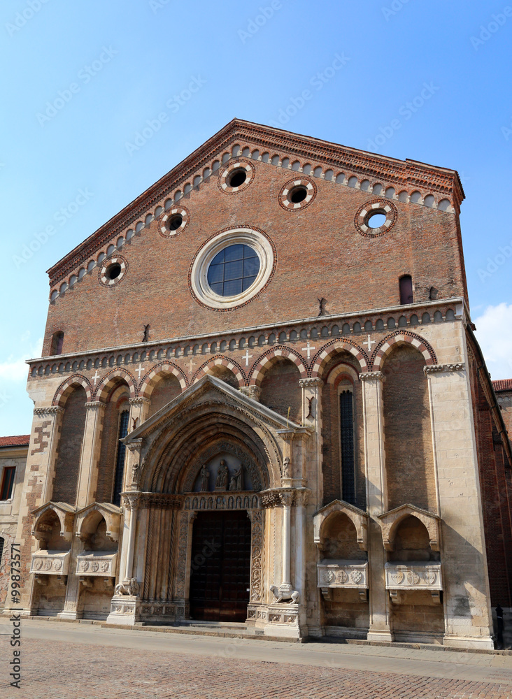 ancient Saint Lawrence Church in the historic city of Vicenza