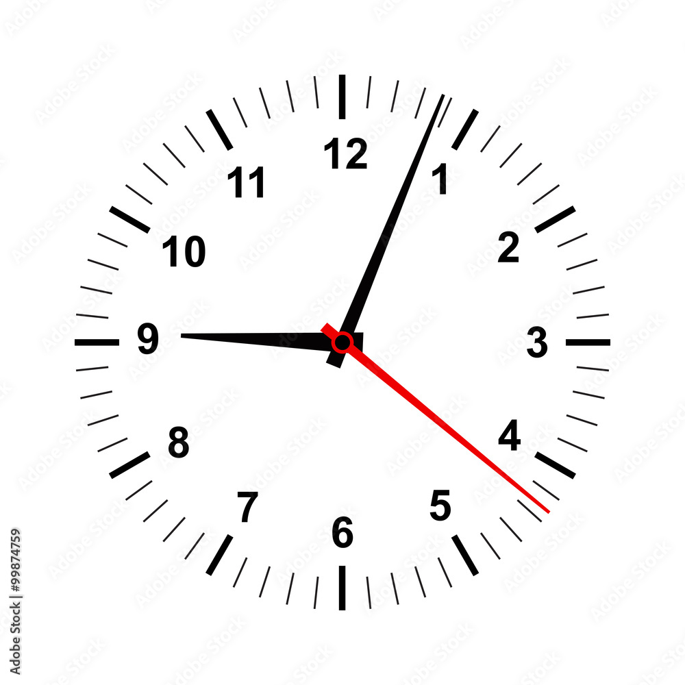 Vector clock isolated on white background Vector clock isolated on white background