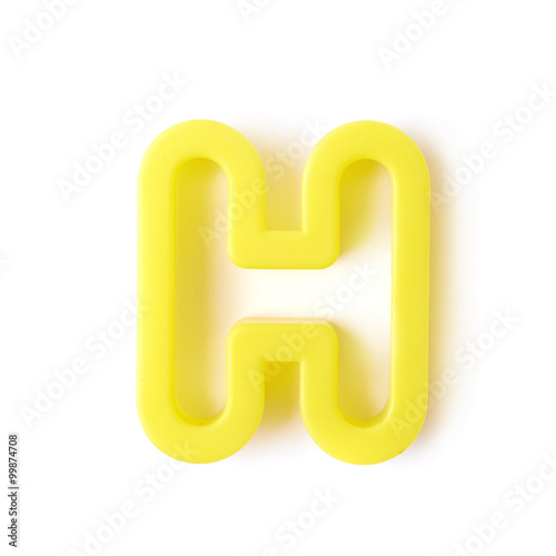 Single H letter form isolated