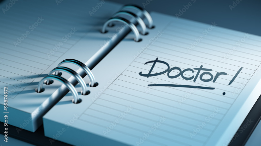 Closeup of a personal agenda setting an important date represent