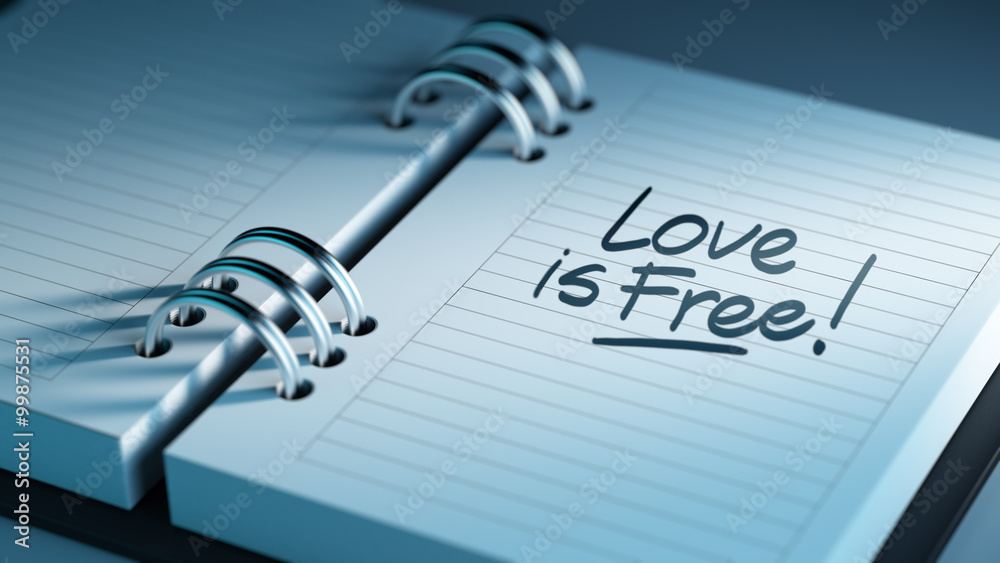 Closeup of a personal agenda setting an important date represent
