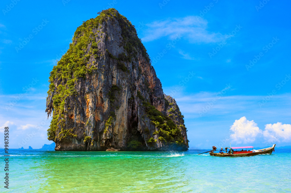 Thailand tropical nature beautiful landscape. Sea cost tourist background