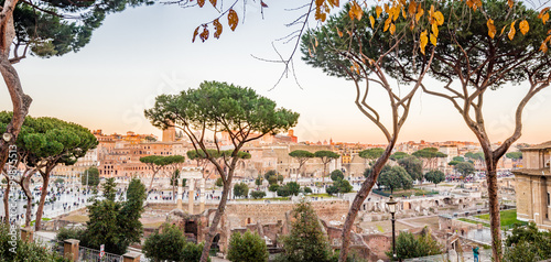 Photography winter cityscape of Rome