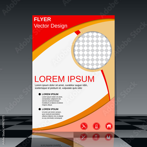 Professional flyer vector template