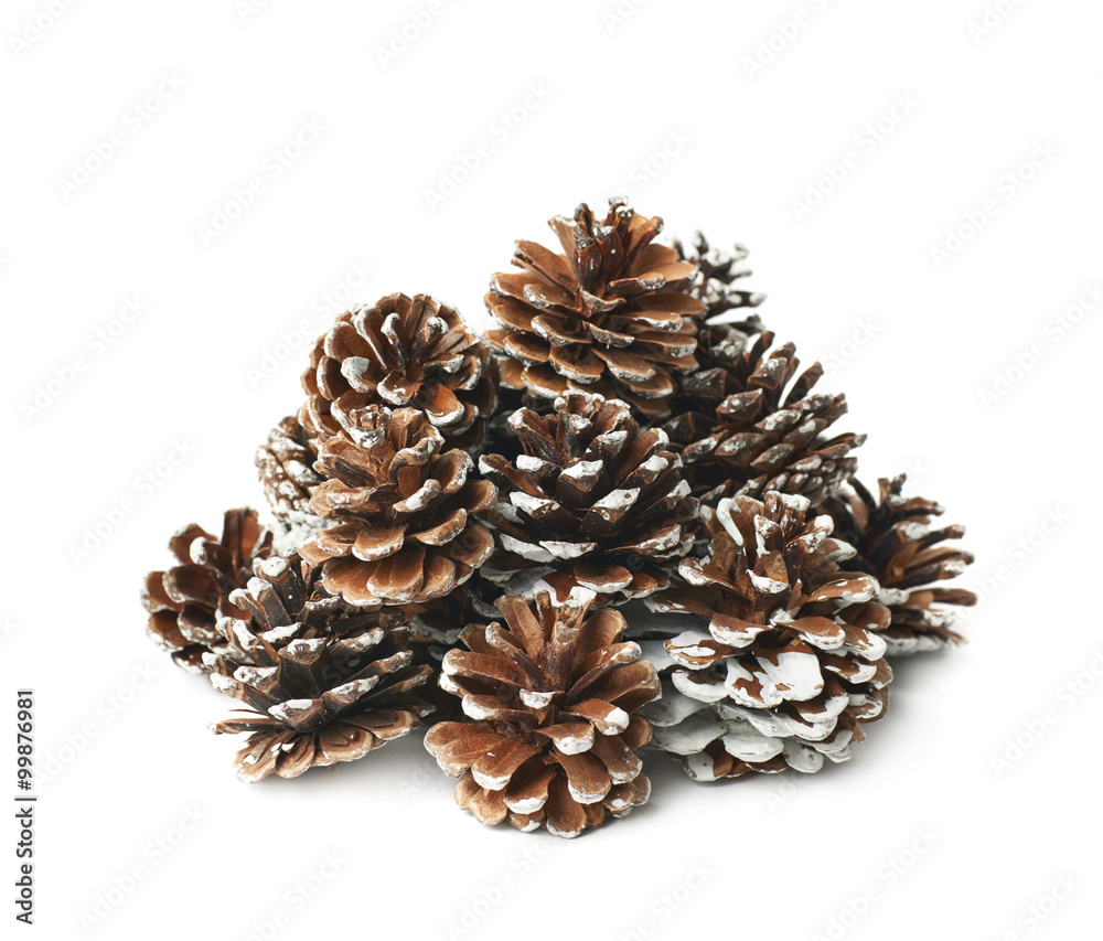Pile of decorational cones isolated Pile of decorational cones isolated