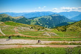 View of Italian Alps from the top of the Monte Baldo Mountain, Alps, Italy