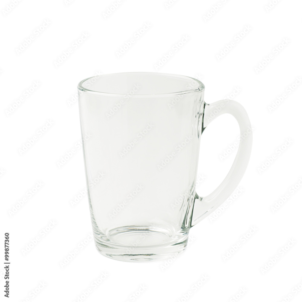 Empty glass mug isolated Empty glass mug isolated