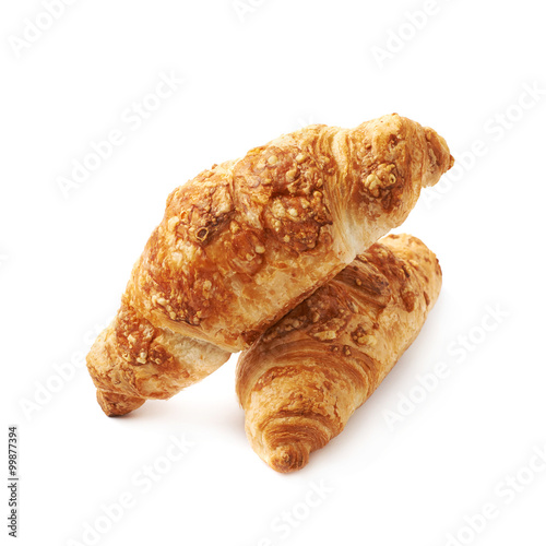 Cheese croissant pastry isolated