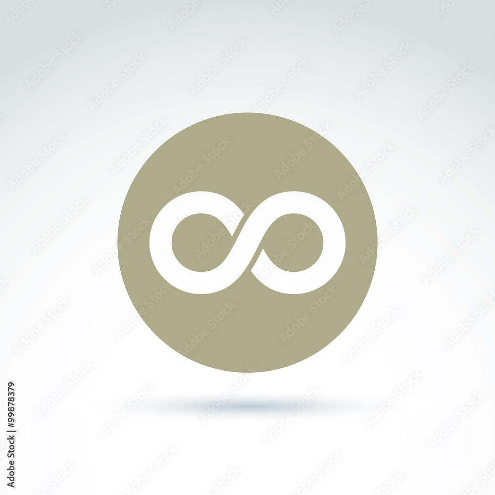 Vector infinity icon isolated on white background, illustration Vector infinity icon isolated on white background, illustration