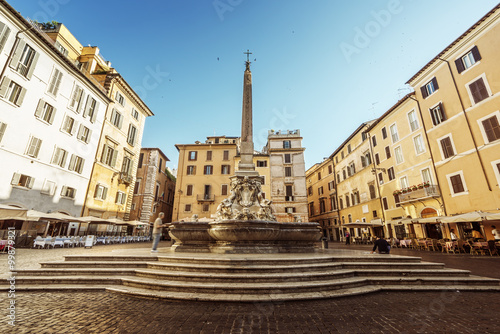 fountain, close to Panteon, in Rome, Italy