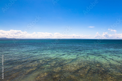 perfect sky and water of ocean