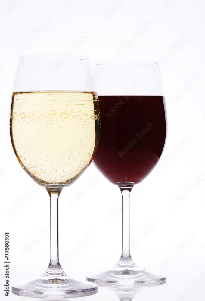 white and red wine