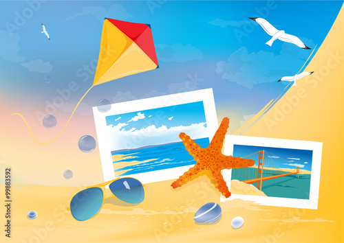 Summer beach background